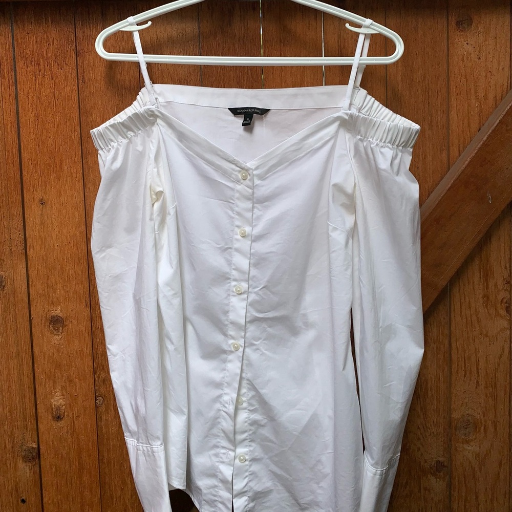 Banana Republic Cotton Crisp White Top